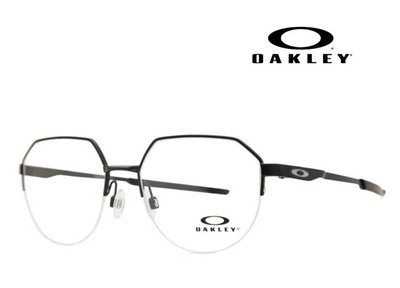 【原廠公司貨】OAKLEY 奧克利 INNER FOIL 時尚金屬半框光學眼鏡 防滑鏡腿設計 OX3247 01 霧黑
