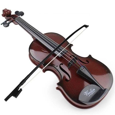 小提琴玩具小學生初學者樂器仿真小提琴模型真弦可拉響送松香【推薦款】~定金