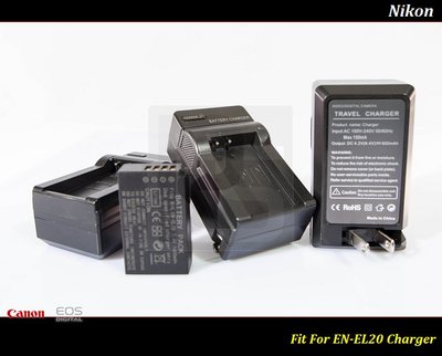 【台灣現貨】全新Nikon EN-EL20 充電器 EN-EL20a / P1000 類單 J1 J2 J3 S1