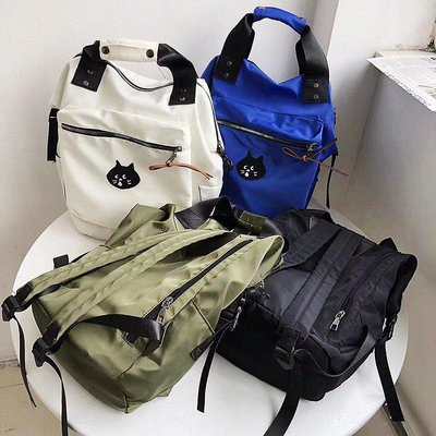 【熱賣精選】日系驚訝貓咪 尼龍防水後背包 兩用大容量百搭手提包 ne-net背包 日本包包