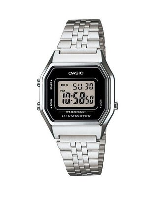 CASIO 卡西歐 熱銷復古 經典復古數字型電子錶(LA680WA-1)-銀色(LA670WGA-1)