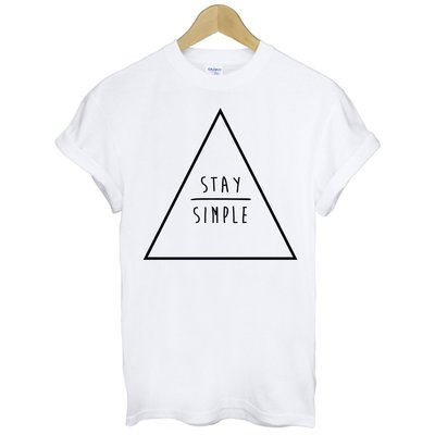 STAY SIMPLE-Triangle短袖T恤-2色 保持簡單三角形 幾何 設計 自創 品牌 時髦 圓 文青