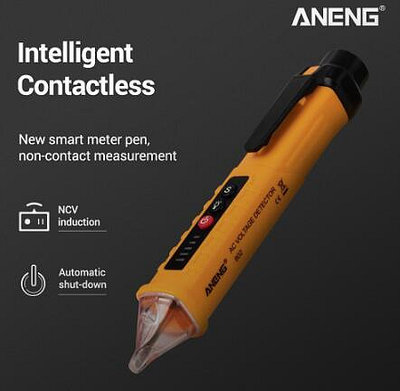 ANENG VD802非接觸式交流電壓檢測儀測試儀 智能測電筆 多功能線路檢測電工驗電筆 家用感應電筆 聲光報警