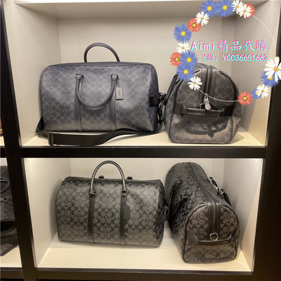 Aimi精品代購 Coach C5305 蔻馳新款男士旅行包 手提包 超大容量 附購證 商品吊牌標籤