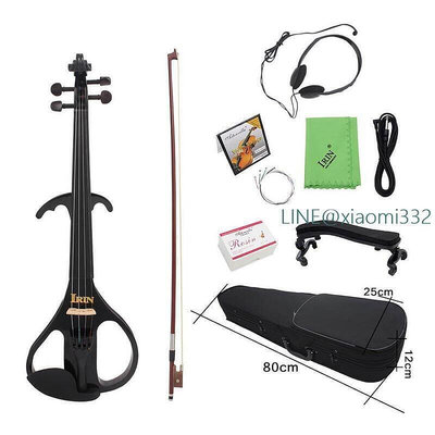 【現貨】IRIN黑色電聲小提琴表演練習電子小提琴專業演奏樂器直售批發