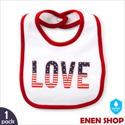 『Enen Shop』@Carters LOVE 美式星星/國旗款口水巾/圍兜兜 #128-848 新生兒/彌月禮
