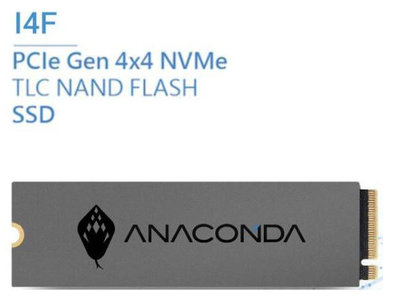 【宅天下】ANACOMDA巨蟒 I4F PCIe Gen4x4 NVMe M.2 SSD 1TB TLC顆粒 5年保固