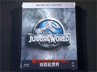 鐵盒[藍光先生BD] 侏羅紀世界 Jurassic World 3D + 2D 雙碟版 (傳訊正版) - 侏儸紀世界