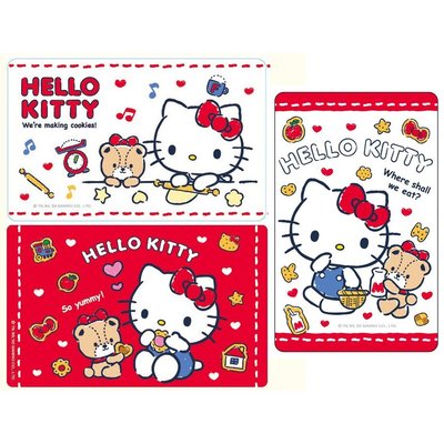 SANRIO HELLO KITTY三麗鷗凱蒂貓做餅乾吃餅乾悠遊卡(3張不分售)