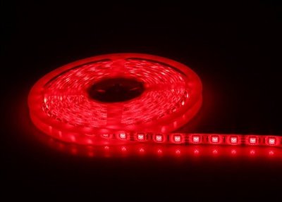 LED 12V紅光軟帶燈軟條燈 5050 每米60燈一卷5米300燈