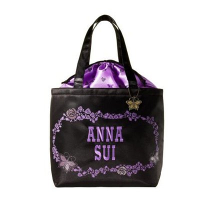 日雜誌附錄款 ANNA SUI刺繡斜背包 托特包 大容量 手提托特包