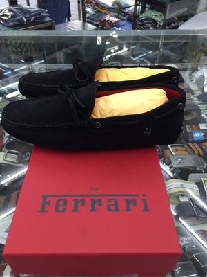 Tod's x Ferrari 法拉利 聯名款 黑色 鐵馬 麂皮 豆豆鞋 全新正品 男裝 男鞋 歐洲精品 休閒鞋