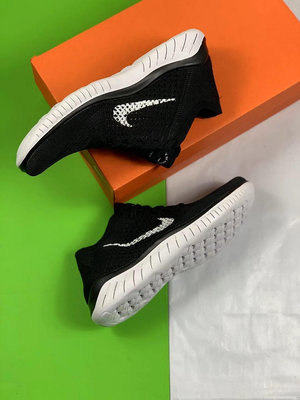 （特價清倉）Nike FREE RN FLYKNIT 黑白 赤足 編織 休閒運動慢跑鞋 942838-001【ADIDAS x NIKE】