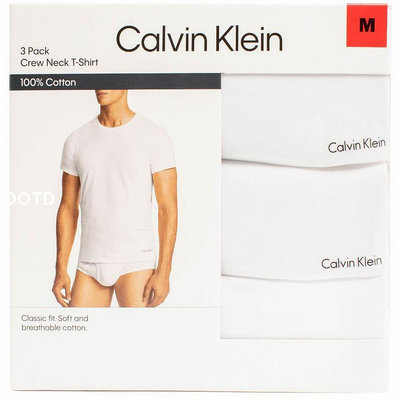 【goose鵝妹莉卡】Calvin Klein 男純棉短袖上衣三件組 CK內衣-OOTD