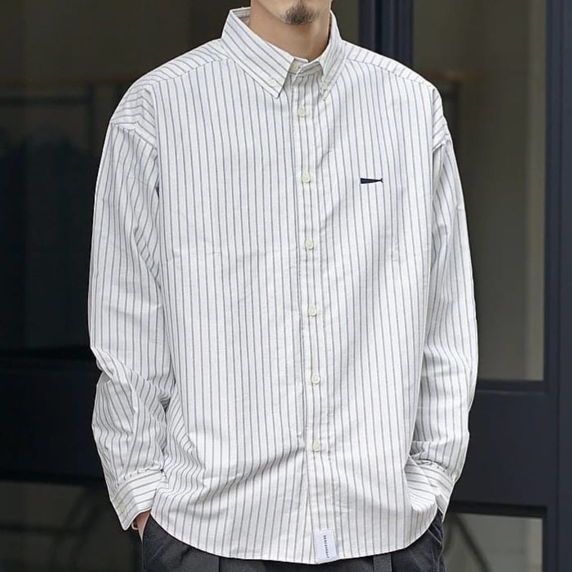 DESCENDANT 21SS KENNEDY'S B.D LS SHIRT FULL SIZE dcdt長袖襯衫條紋