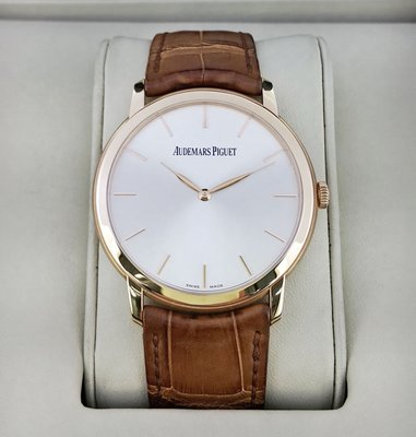 【英皇精品集團 】  Audemars Piguet 愛彼 AP 透明錶背  18K玫瑰金 自動機械薄錶