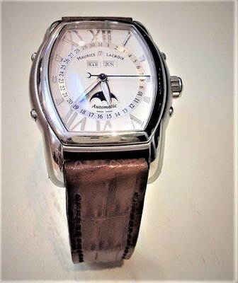 艾美錶鱷魚皮手工錶帶訂製Maurice Lacroix handmade crocodile watch strap