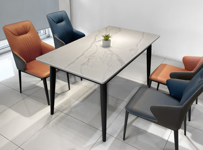 【紅毛港傢具】現代風家具 D2055 石面伸縮餐桌(請先來電查詢有無現貨)