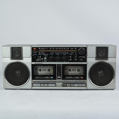 懷舊古董8090年三洋老式雙卡磁帶收錄機收音機錄音機一體機功