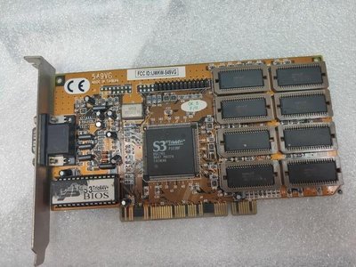 【電腦零件補給站】S3 4MB PCI 顯示卡 一片850元