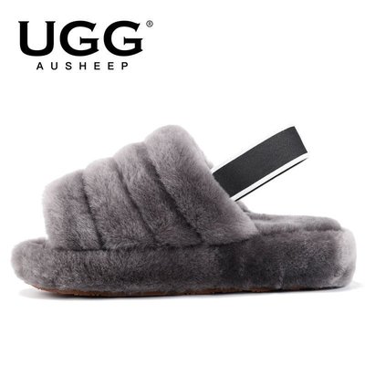 【現貨精選】100％原廠 AUSHEEP UGG羊毛拖鞋女 冬季舒適休閑居家女鞋