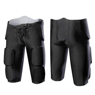 跨境橄欖球防撞褲英美式足球運動護具冰球服七塊減震護腿護具裝備