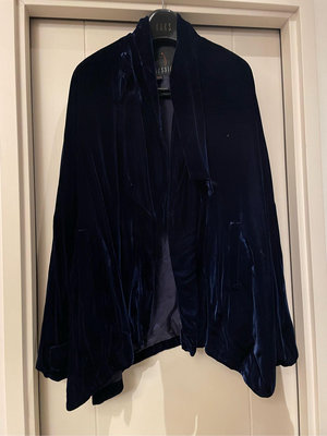 Jessica 天鵝絨oversize 深藍色外套L （賣場2件9折 3件8折）