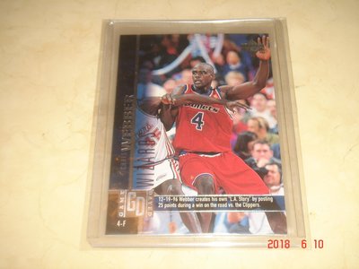 美國職籃 NBA Bullets Chris Webber 1997 UD #135 球員卡