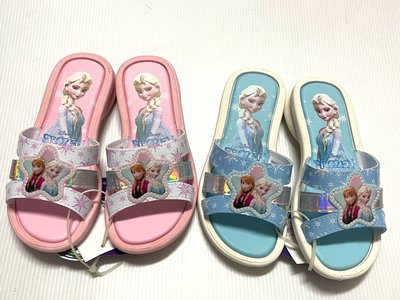 鞋之誠迪士尼 FROZE ￼迪士尼 冰雪奇緣2 童鞋 拖鞋 Disney 藍/粉