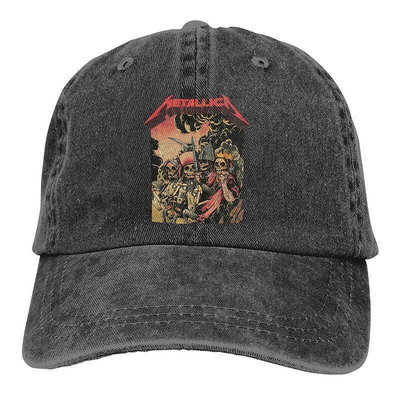 時尚牛仔帽 Metallica 四騎士休閒棒球帽戶外釣魚太陽帽男女可調節中性高爾夫球帽水洗帽 LT 高爾夫球帽
