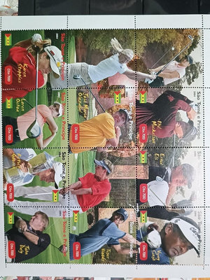 【二手】圣多美和普林西比2004乒乓足球棒球高爾夫世界名運動 郵票 明信片 文玩【雅藏館】-2971