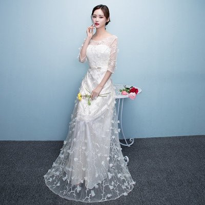 伴娘服女2022新款韓版連衣裙修身氣質優雅生日宴會晚禮服-幸福之家