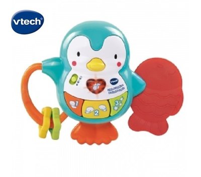 [子供の部屋]英國vtech 音樂小企鵝 幼兒 固齒器 兒童 玩具