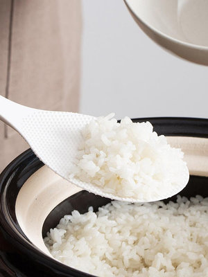 MARNA日本進口站立式米飯勺子家用電飯鍋不沾飯鏟廚房塑料飯瓢