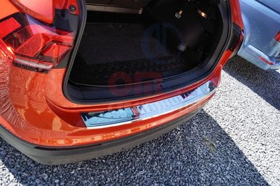 VW TIGUAN 2016- 歐洲生產 原裝進口 不鏽鋼後保險桿上護板 亮面 非塑膠品