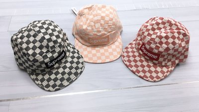 【HOMIEZ】2018 S/S Supreme Checkerboard Camp Cap 五分割帽