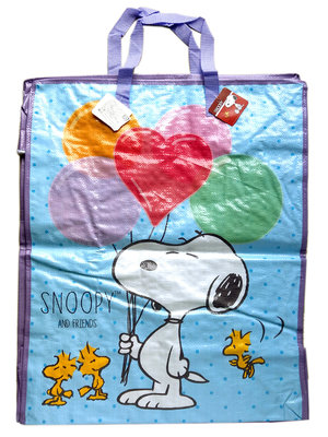 【卡漫迷】 Snoopy 批貨袋 直64 汽球 ㊣版 日版 棉被袋購物袋 收納袋 萬用 搬家袋 史努比史奴比 糊塗塔克