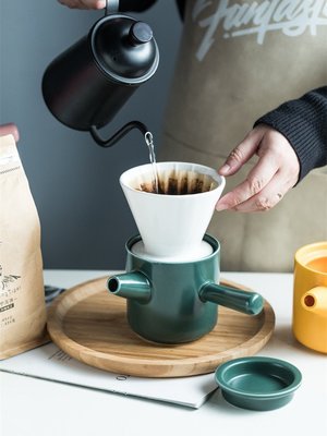 【現貨】手沖咖啡壺過濾器陶瓷家用架滴漏式斗沖茶咖啡過濾杯用具器具套裝