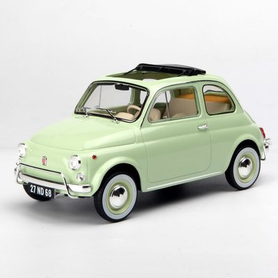 現貨汽車模型機車模型擺件NOREV諾威爾1：18菲亞特Fiat 500 L 1968淺綠色/粉色合金汽車模型