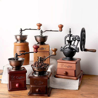 千燦家居復古手搖磨豆機咖啡豆研磨機小型臺灣鑄鐵手磨咖啡機