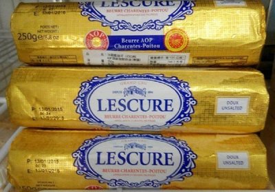 法國原裝進口~【萊恩克】夏朗德（AOP）認証產區頂級發酵奶油無鹽條狀500g/條$275（新貨到）~