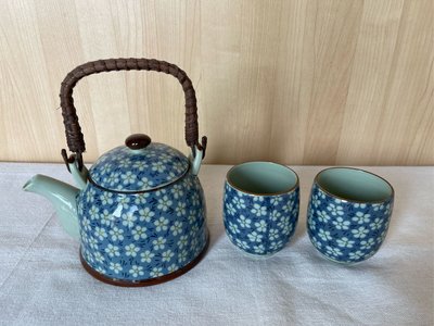 Angelia 日本進口全新現貨 限量款藍色櫻花瓷茶壺茶杯組合