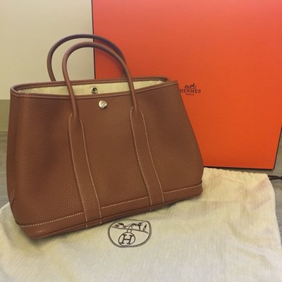 已售出 Hermes 愛馬仕 Garden Party 30cm 89萬年經典咖啡色