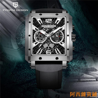 阿西雜貨鋪PAGANI DESIGN 原裝全新手錶日本 VK64 計時碼表不銹鋼豪華男士手錶玫瑰金石英防水手錶 PD-172