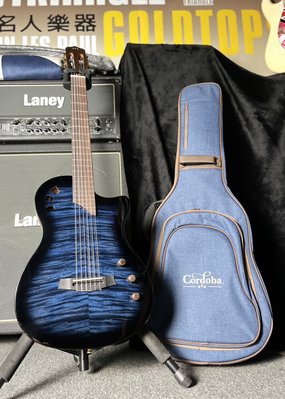 【名人樂器】2023限量 Cordoba Stage Limited Blue Burst 跨界新古典吉他 藍