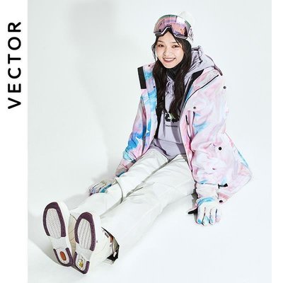 現貨熱銷-VECTOR滑雪服女男滑雪衣外套裝防風保暖單雙板滑雪褲滑雪大pro范-特價