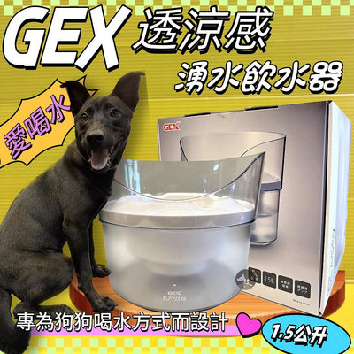 ✪四寶的店✪日本GEX 狗用 透涼感飲水器 1.5L/組 寵物飲水器 陶瓷 循環 飲水器 愛喝水 犬 喝水盆