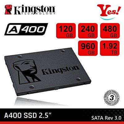 【Yes！台灣公司貨】Kingston 金士頓 A400 SATA 960G 960GB 2.5吋 SSD 固態硬碟
