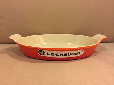 [好東西] 全新 Le Creuset 焗烤橢圓鐵盤 24公分 火焰橘