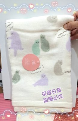 💙采庭日貨💙J699 日本販售 100%純綿紗布巾 貓咪 小狗 兔子 洗澡毛巾 洗臉手帕 寶寶浴巾-浴巾賣場